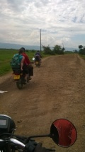 Motorbike rides to the orphanage the day the car broke down